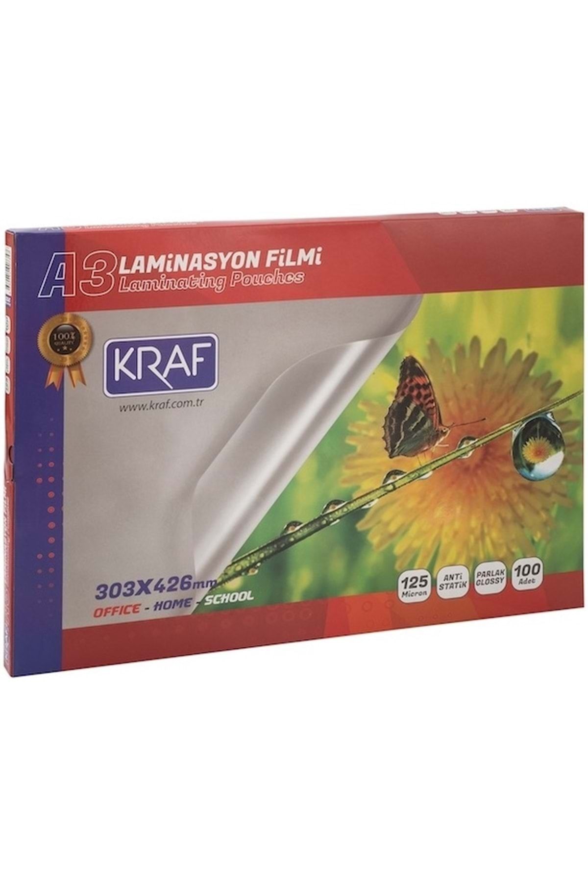 Laminasyon Filmi Parlak A3 125mic 100 Lü 2123