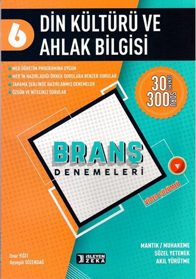 İşleyen Zeka 6. Sınıf Din Kültürü ve Ahlak Bilgisi Branş Denemeleri