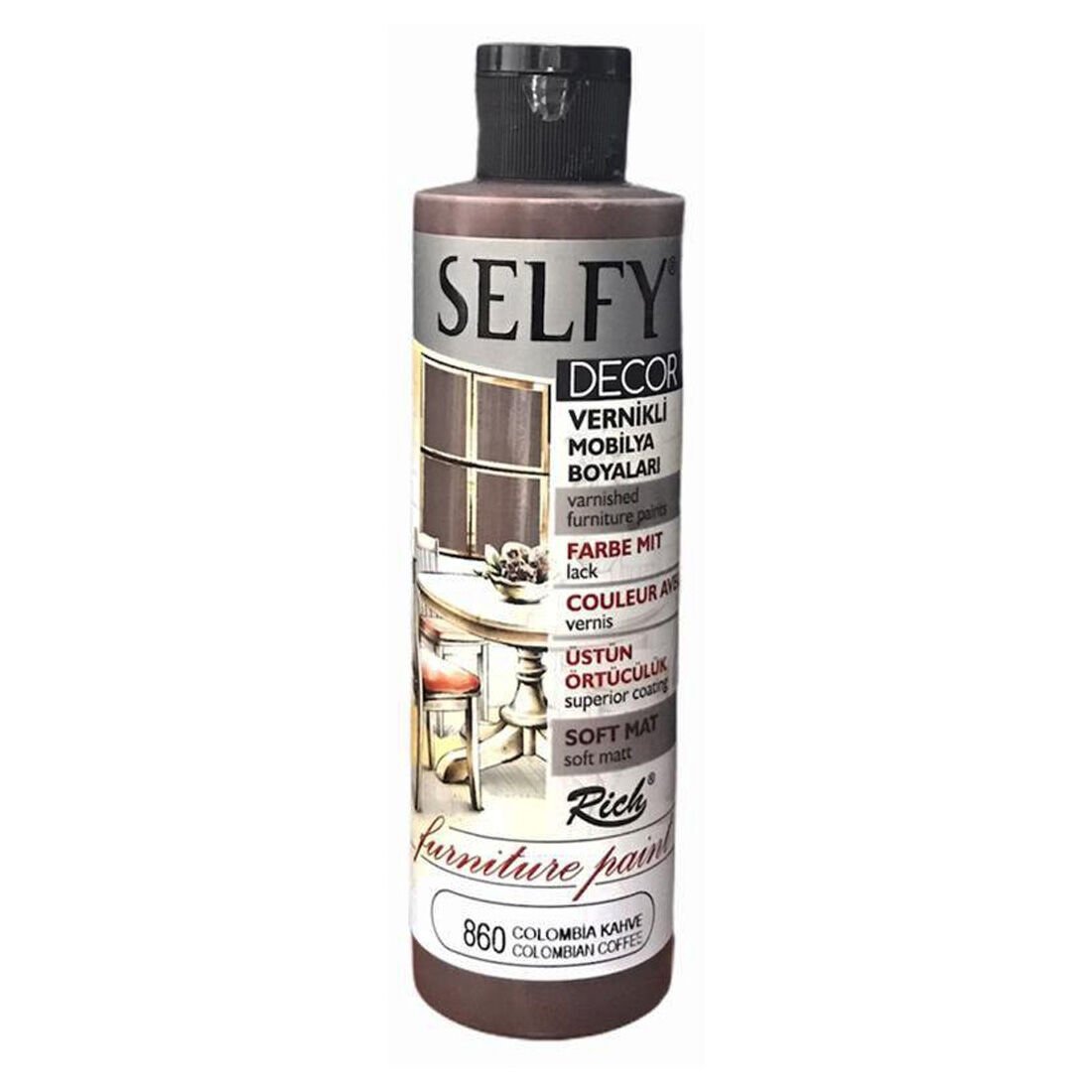 Rich Selfy Decor 240 cc Royal  Colombia Vernikli Mobilya Boyaları 860