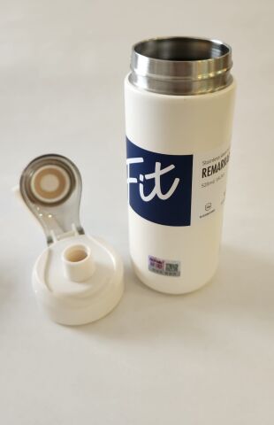 Shotay Dodge Fit 520ML Çelik Termos Beyaz Taşıma Askılı