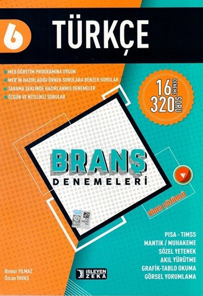 İşleyen Zeka 6. Sınıf Türkçe Branş Denemeleri