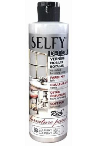 Selfy Decor Vernikli Mobilya Boyası 240 Cc Country Grey 864