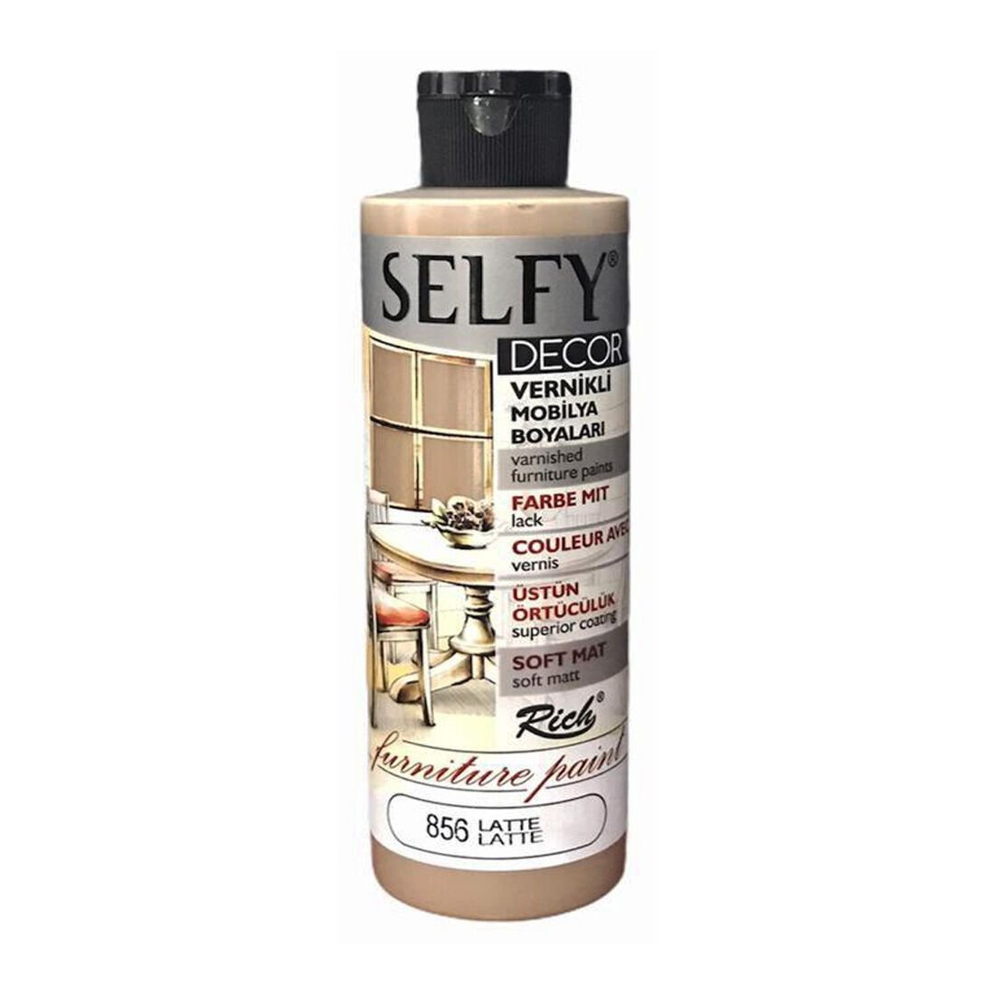 Rich Selfy Decor 240 cc Royal  Latte Vernikli Mobilya Boyaları 856