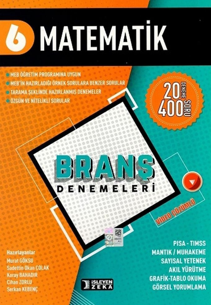 İşleyen Zeka 6. Sınıf Matematik Branş Denemeleri
