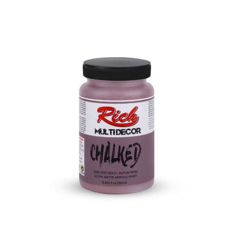 Rich MultiDecor Chalked 6 Renk Set 4adet 250cc+4adet 100cc + 8 Numara Zemin Fırça