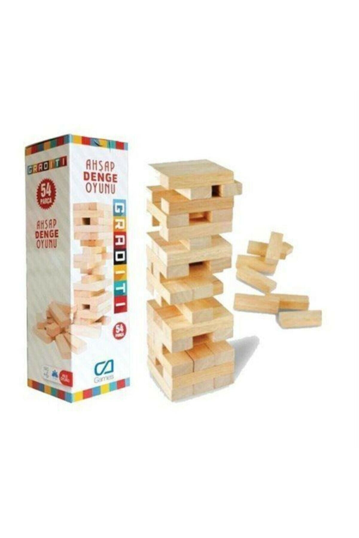 Jenga Ahşap Denge Oyunu 54 Parça
