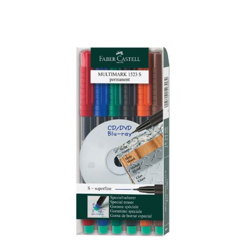 Faber-Castell Asetat Kalemi 1523 S 6'lı