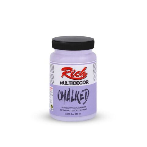 Rich MultiDecor Chalked 6 Renk Set 4adet 250cc+4adet 100cc + 8 Numara Zemin Fırça