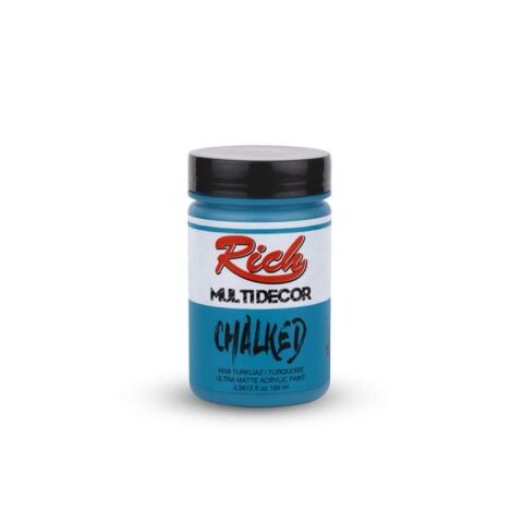 Rich MultiDecor Chalked 6 Renk Set 4adet 250cc+4adet 100cc + 8 Numara Zemin Fırça