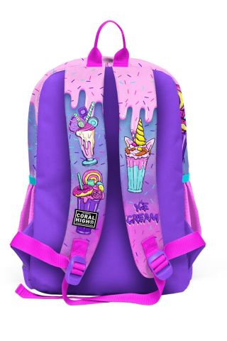 Kids Pembe Mor Milkshake Dondurma Desenli 3’lü Okul Çanta Seti SET0123749