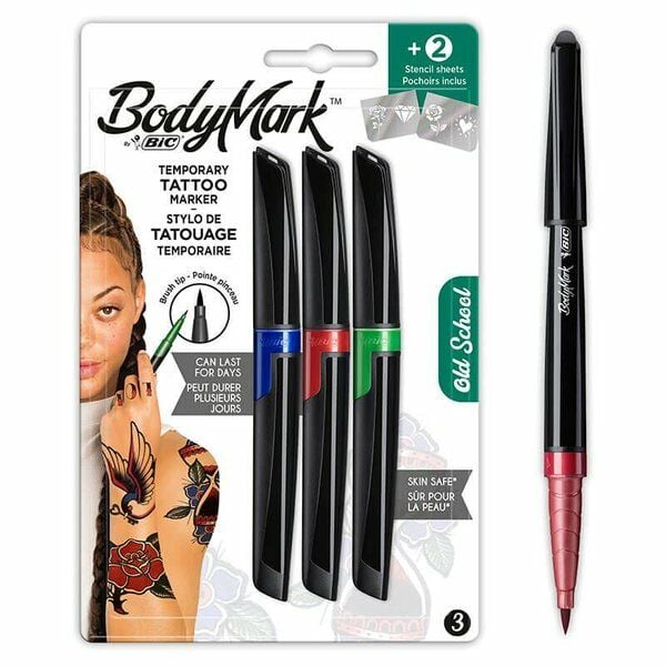 Bic Bodymark Geçici Dövme Markörü 3'Lü Blister