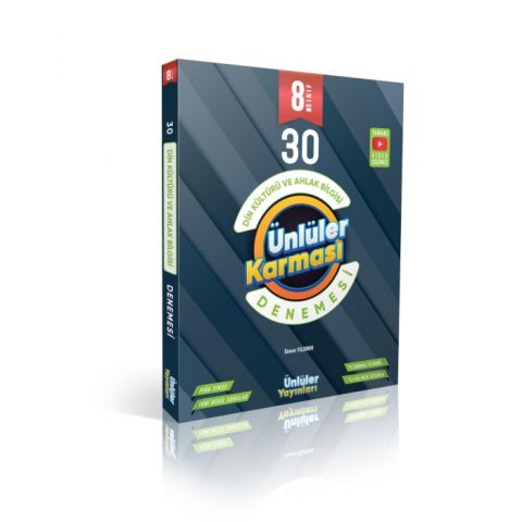 Ünlüler Yayınları 8. Sınıf Din Kültürü ve Ahlak Bilgisi Deneme