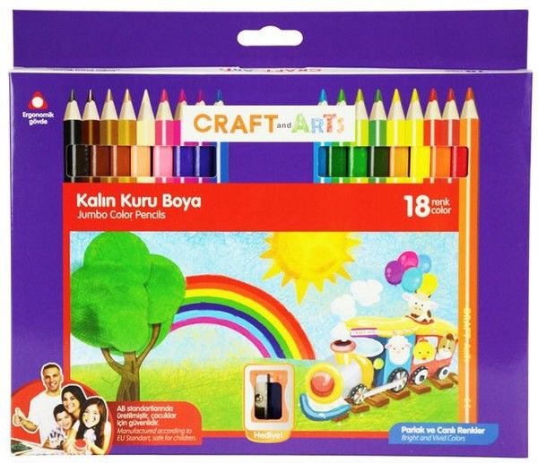 Umix Craft&Arts 18 Renk Kalın Kuru Boya Karton Kutu