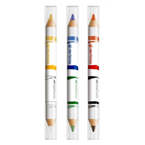 Faber-Castell Çi̇ft Tarafli Yüz Boya Kalemi̇ 3 Kalem 6 Renk