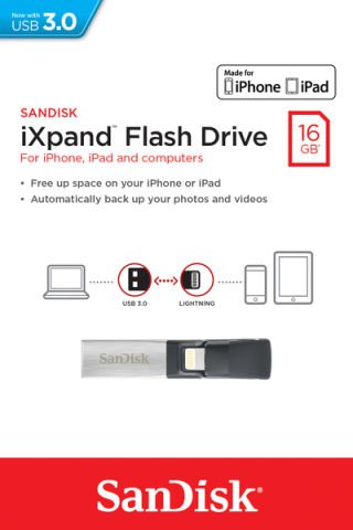 SanDisk iXpand Flash Drive 16 GB USB SANDISK