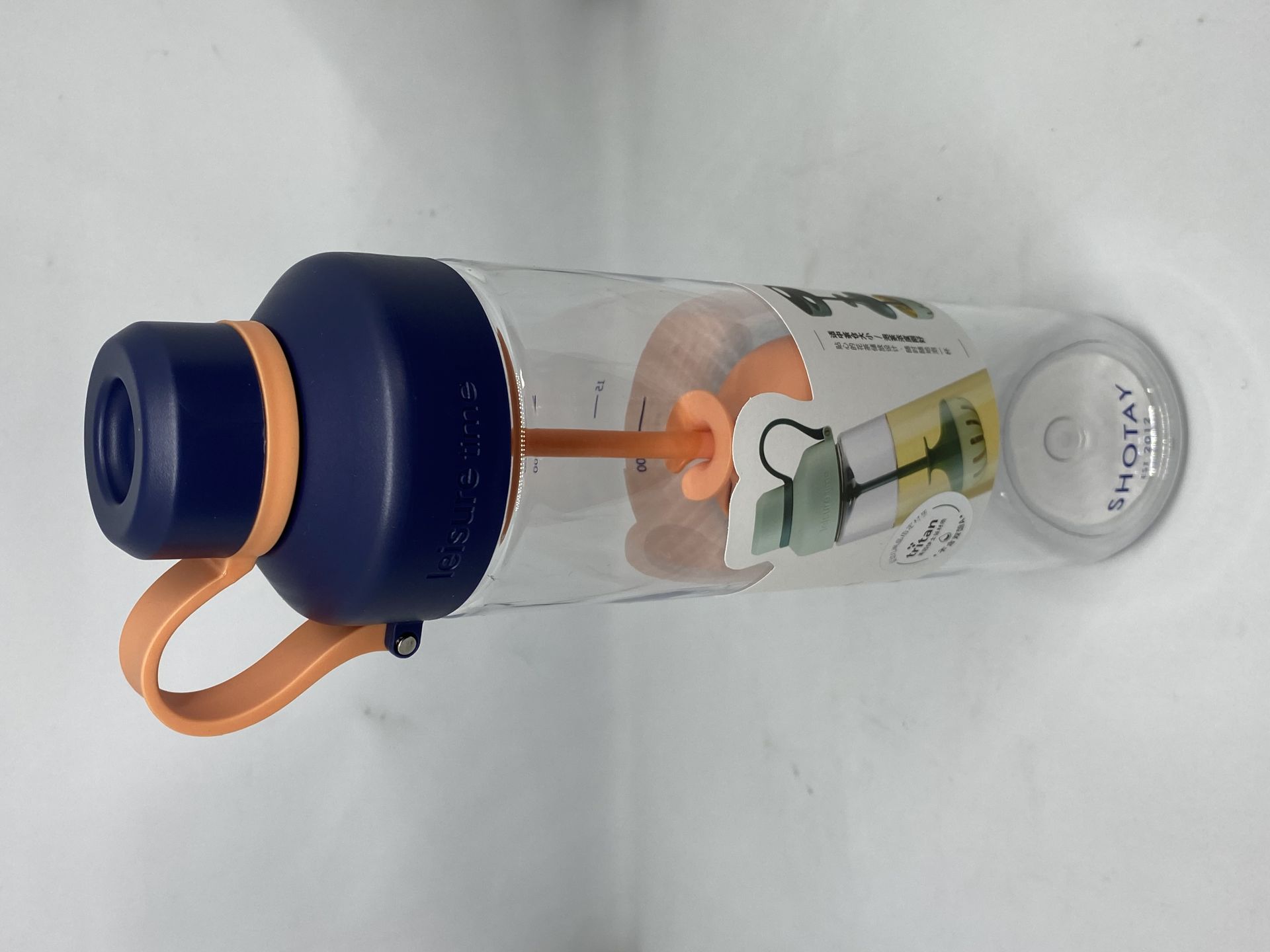 SHOTAY Tea Cup Süzgeçli Tritan Matara Lacivert 680 ml ST- 6637