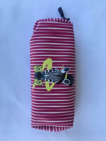 Taros Kalem Çantası Tek Gözlü Zebra Desenli 2348