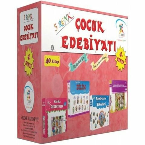5 Renk Yayınevi 4. Sınıf Çocuk Edebiyatı Seti-40 Kitap Takım