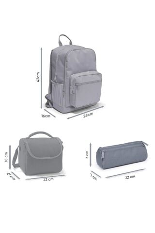 Siyah Galaxy Desenli 3'lü SET Okul ve Sırt Çantası