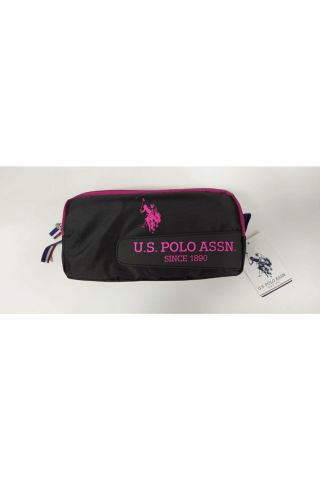 U.S.Polo Assn Siyah-Mürdüm Fermuar Kalem Çantası PLKLK20013