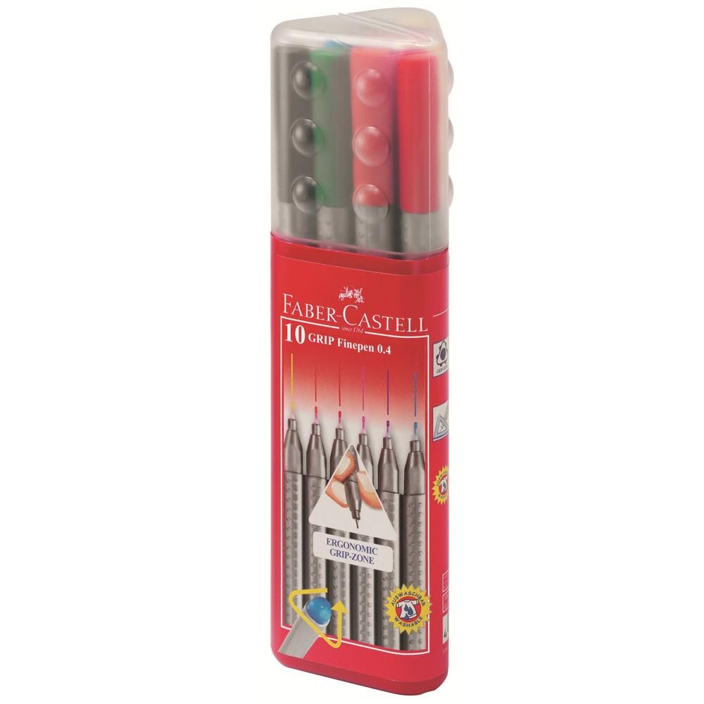 Faber-Castell Gri̇p Fi̇nepen 0.4mm 10 Renk