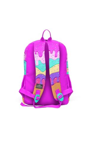 Kids Pembe Rengarenk Dondurma Desenli 3’lü Okul Çanta Seti SET0123731