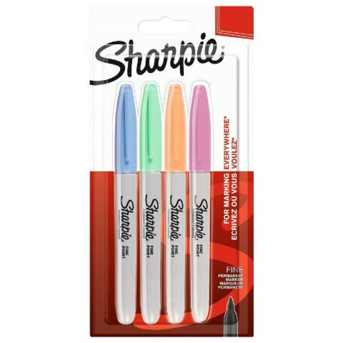 Sharpie Fine Permanent 4'Lü Pastel Renk Markör