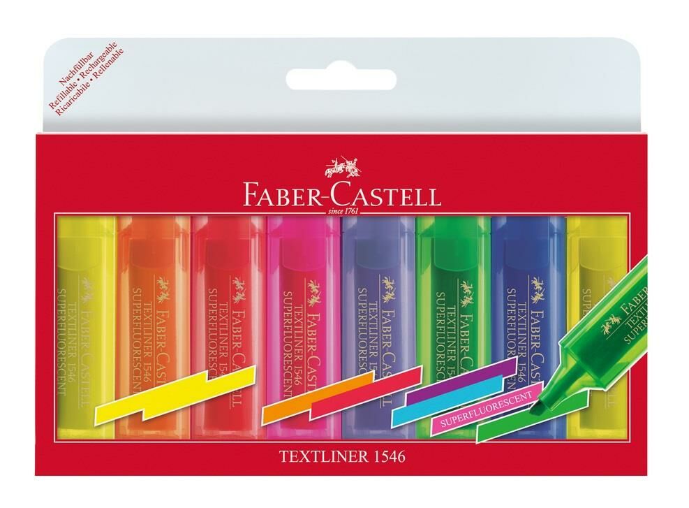 Faber-Castell Fosforlu Kalem Şeffaf Gövde 6+2  Renk