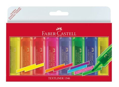 Faber-Castell Fosforlu Kalem Şeffaf Gövde 6+2  Renk