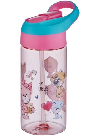 Vagonlife VGN0301 500ml Pembe-Mavi Okul Su Matarası