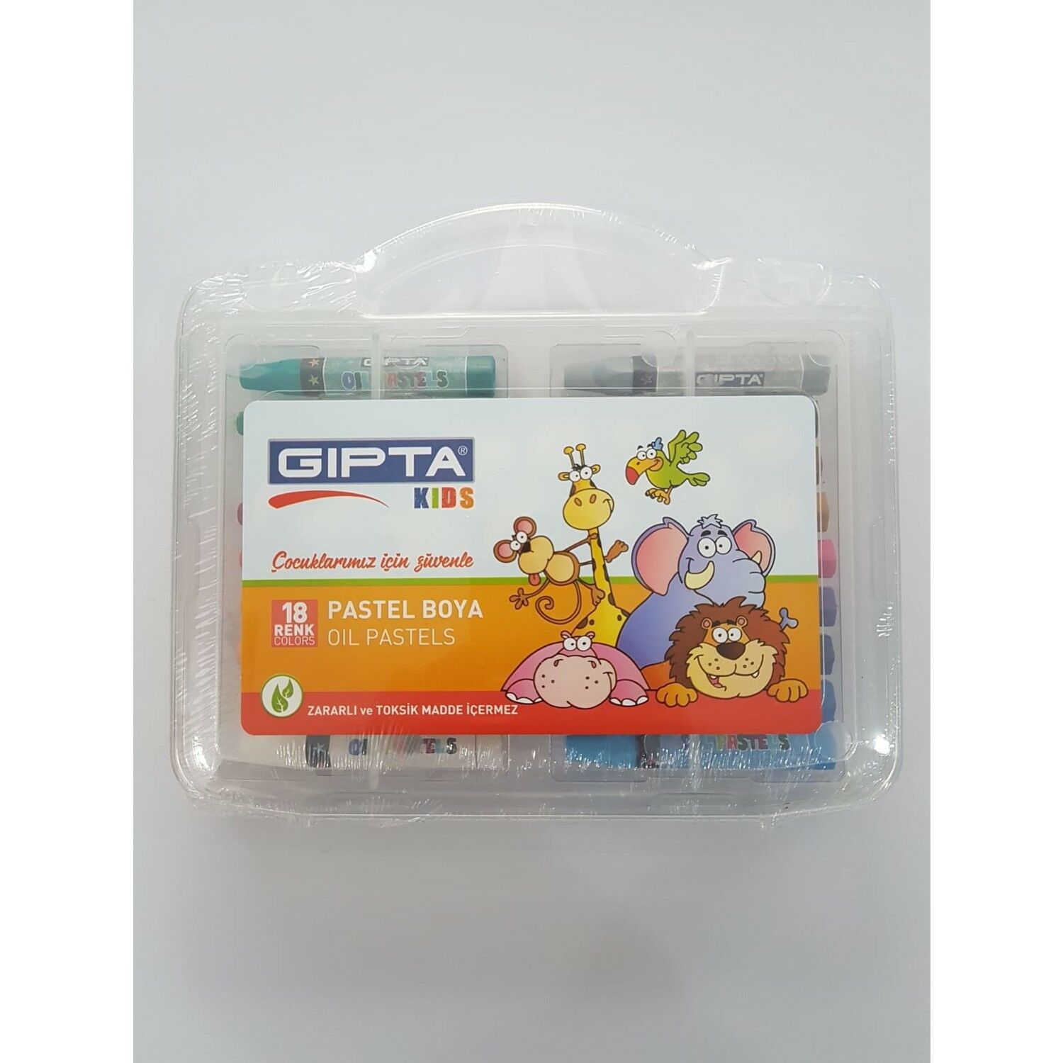 Gıpta Kıds 18 Renk Pastel Boya Çantalı
