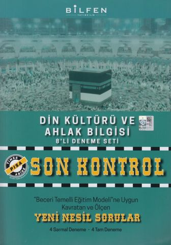 Bilfen Yayınları 8. Sınıf Din Kültürü ve Ahlak Bilgisi Son Kontrol 8 li Deneme Seti
