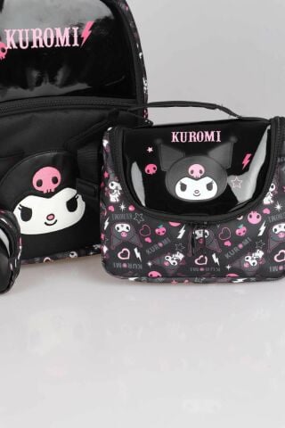 YENİ SEZON LİSANSLI KUROMI ''DARK DELIGHT'' ÖZEL KOLEKSİYON OKUL,BESLENME VE KALEM ÇANTASI SETİ