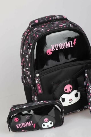 YENİ SEZON LİSANSLI KUROMI ''DARK DELIGHT'' ÖZEL KOLEKSİYON OKUL,BESLENME VE KALEM ÇANTASI SETİ