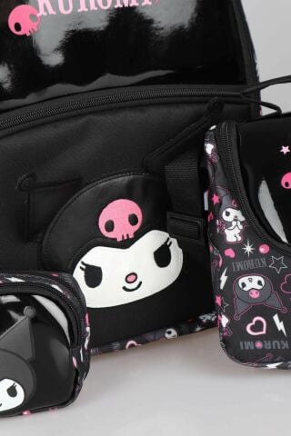 YENİ SEZON LİSANSLI KUROMI ''DARK DELIGHT'' ÖZEL KOLEKSİYON OKUL,BESLENME VE KALEM ÇANTASI SETİ