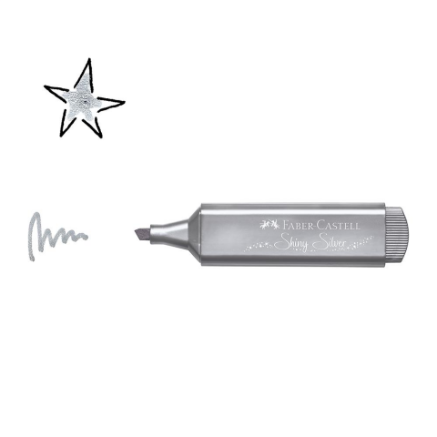Faber-Castell Fosforlu Kalem 46 Metali̇k Gümüş Shi̇ny Si̇lver