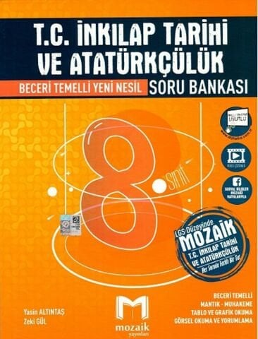 Mozaik Yayınları 8. Sınıf LGS T.C. İnkılap Tarihi ve Atatürkçülük Soru Bankası