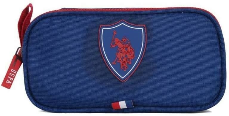 U.S.Polo Assn Lacivert-Kırmızı Fermuar Kalem Çantası PLKLK9205