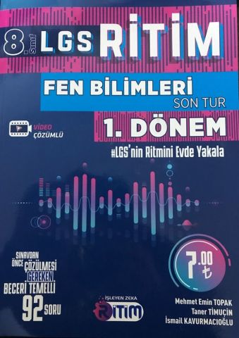 İşleyen Zeka 8. Sınıf LGS 1. Dönem Fen Bilimleri Ritim Son Tur