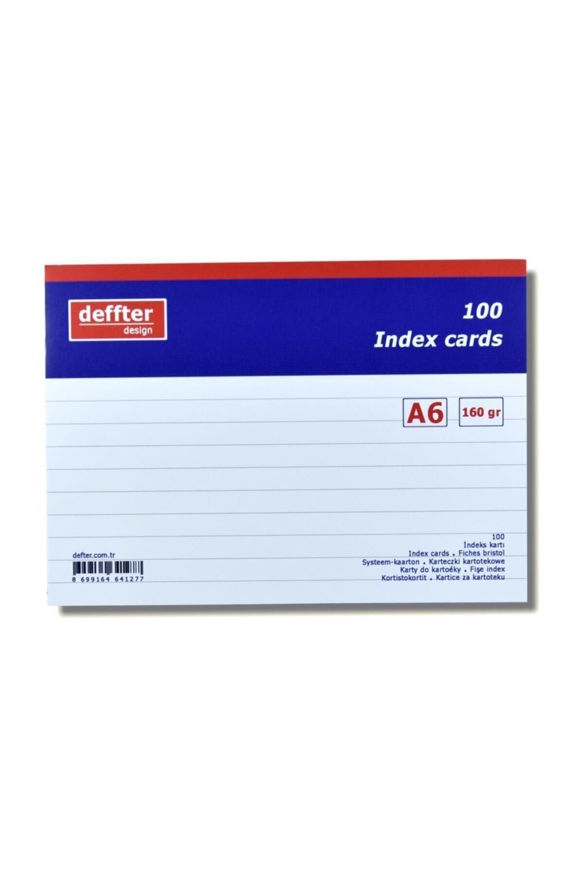 Index Kartı A6 Beyaz Çizgili
