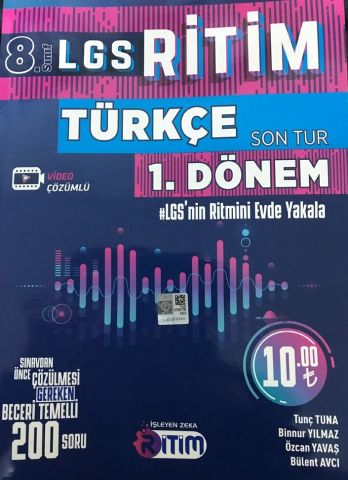 İşleyen Zeka 8. Sınıf LGS 1. Dönem Türkçe Ritim Son Tur