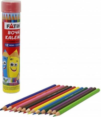 Fatih 12 Renk Kuru Boya Kalemi Metal Tüp