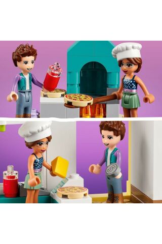 Friends Heartlake City Pizzacısı 41705 -  Çocuklar için Restoranlı Oyuncak Yapım Seti (144 Parça)