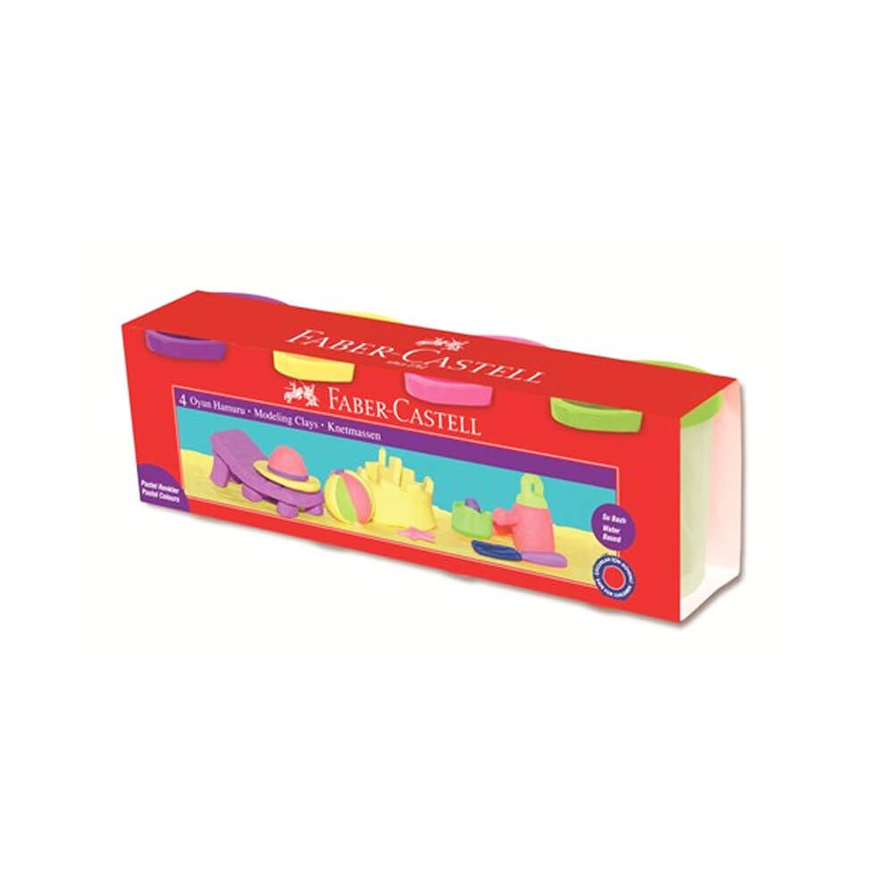 Faber-Castell 4 Renk Oyun Hamuru Fosforlu Renkler
