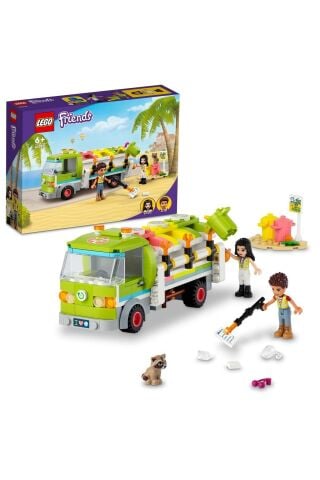 Friends Geri Dönüşüm Kamyonu 41712 - Oyuncak Çöp Kamyonu Yapım Seti (259 Parça)