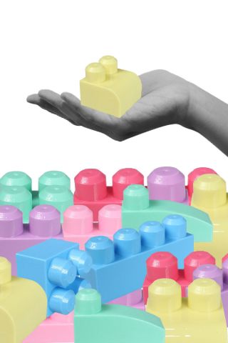 Play Blox Yapı Oyuncakları 3127 Pastel Renkler Mega Blok Seti 107 Parça Kovalı