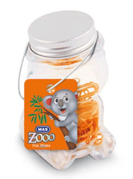 Mas Zooo - Cam Kavanozda Plastik Kaplı Ataş - No:2-Oranj
