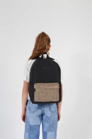 Wicker Sırt Çantası Black K1716