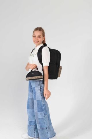 Wicker Sırt Çantası Black K1716