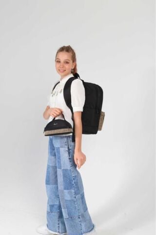 Wicker Sırt Çantası Black K1716